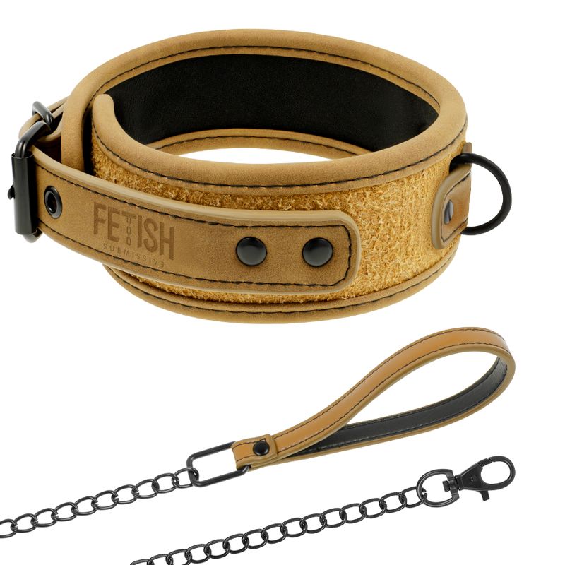 FETISH SUBMISSIVE ORIGIN - COLLANA A CATENA RIVESTITA IN NEOPRENE FETISH SUBMISSIVE ORIGIN