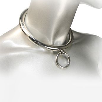 METAL HARD - COLLANA BDSM CON ANELLO 10CM METAL HARD