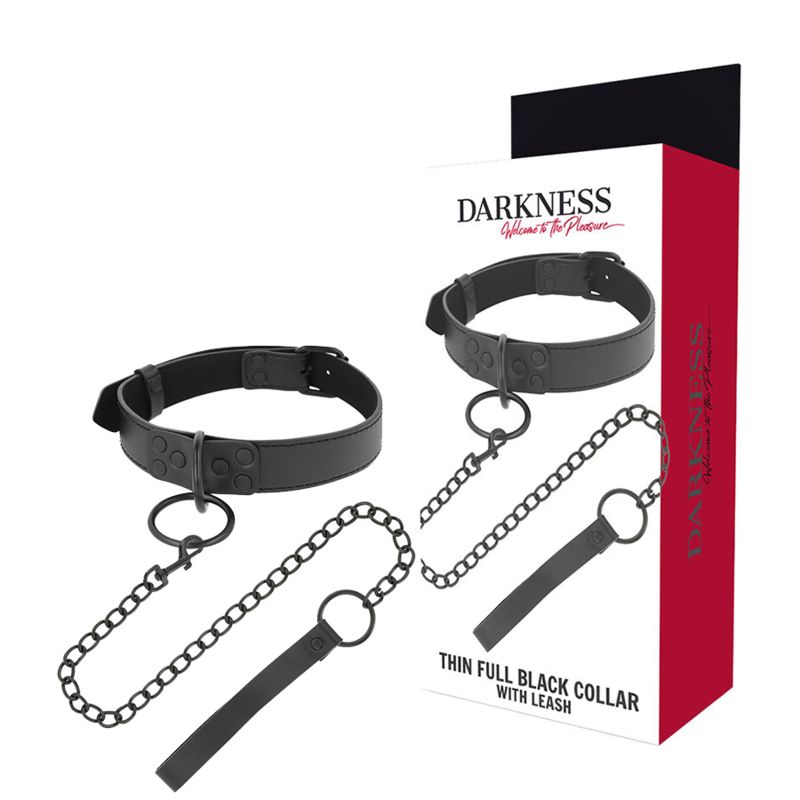 DARKNESS - COLLANA NERA CON CATENA DARKNESS BONDAGE