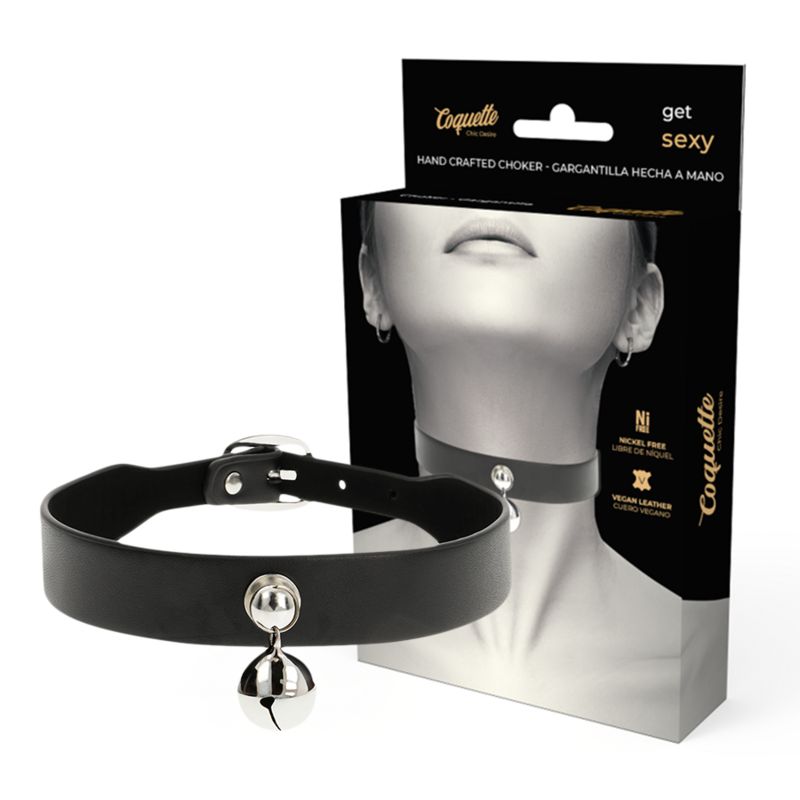 COQUETTE CHIC DESIRE - COLLANA IN PELLE VEGANA ACCESSORIO DONNA CON SONAGLIO COQUETTE ACCESSORIES