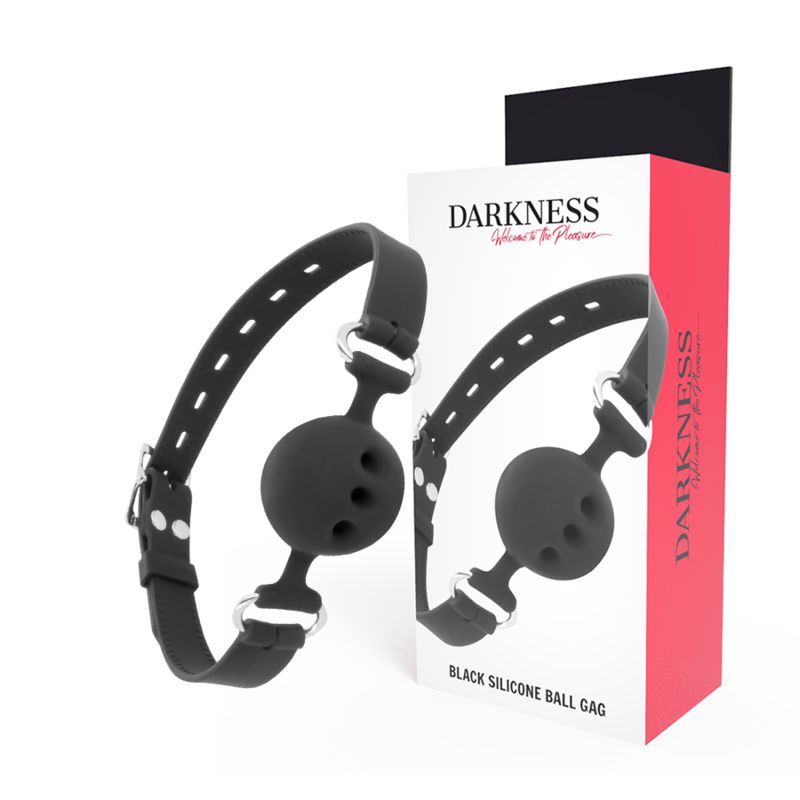 DARKNESS - BAVAGLINO IN SILICONE TRASPIRANTE NERO DARKNESS BONDAGE