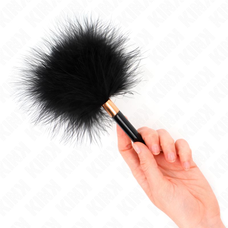 KINK - PIUME TICKLE IN METALLO ORO NERO 18 CM KINK IMPACT &amp; TOUCH