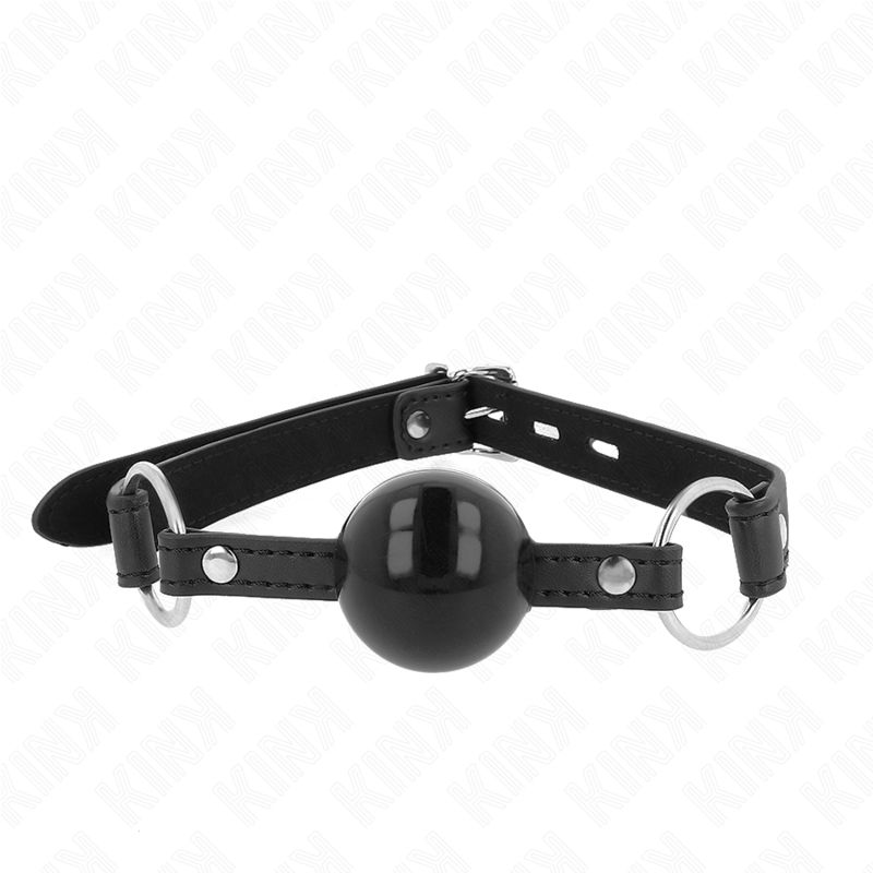 KINK - BALLA IN TPE 4 CM CON SERRATURA NERA 60 x 2 CM KINK COLLAR &amp; GAG