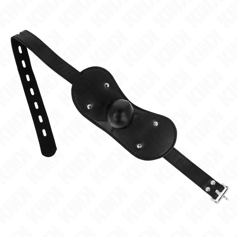 KINK - MASCHERA BOCCA BALL GAG CON SERRATURA REGOLABILE 42-60 CM KINK COLLAR &amp; GAG