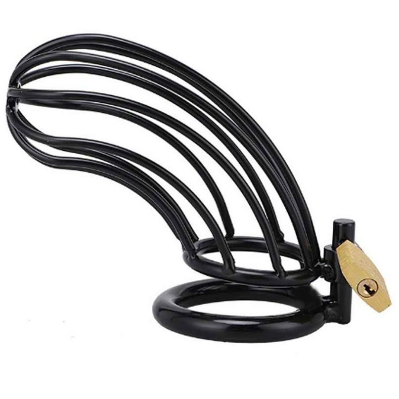 METAL HARD - GABBIA PER ANELLI DI CASTIT PER UCCELLI NERI METAL HARD