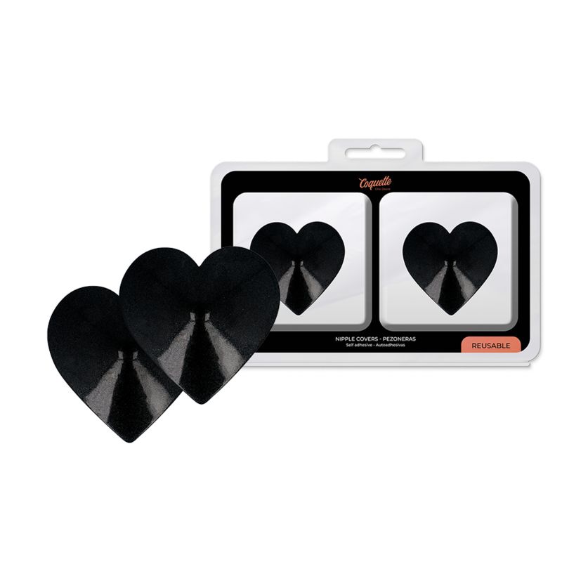 COQUETTE CHIC DESIRE - COPRI CAPEZZOLI BLACK HEARTS COQUETTE ACCESSORIES