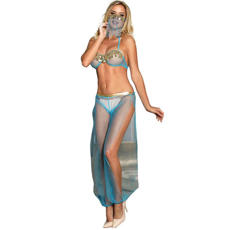 SUBBLIME - SET DI LINGERIE BLU STILE INDIA L/XL SUBBLIME SETS