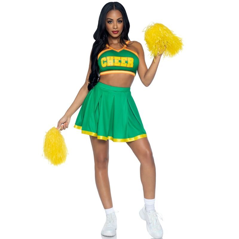 LEG AVENUE - COSTUME CHEERLEADER VERDE S/M LEG AVENUE COSTUMES