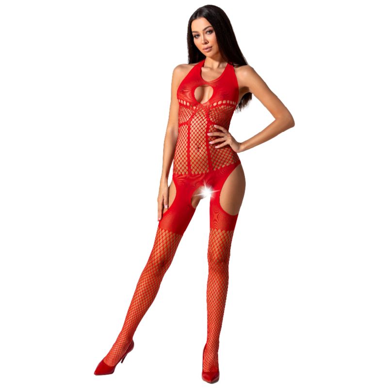PASSION - WOMAN BS079 BODYSTOCKING - ROSSO TAGLIA UNICA PASSION WOMAN