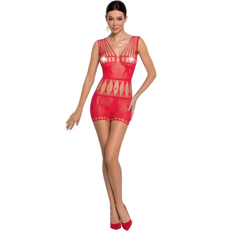 PASSION - WOMAN BS090 BODYSTOCKING ROSSO TAGLIA UNICA PASSION WOMAN