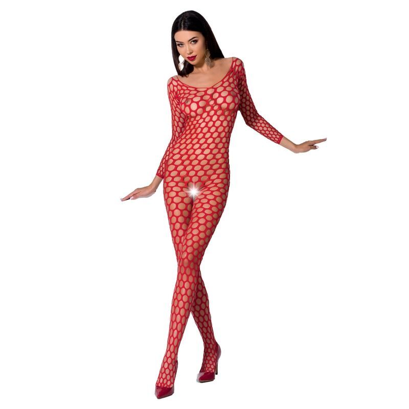 PASSION - WOMAN BS077 BODYSTOCKING TAGLIA UNICA ROSSO PASSION WOMAN