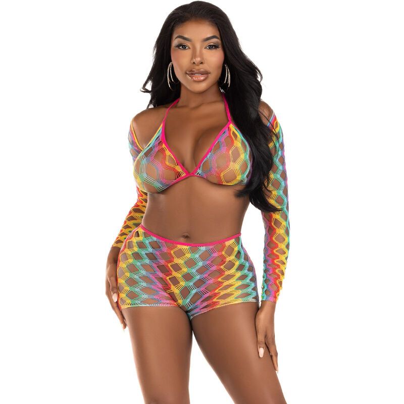 LEG AVENUE - SET TRE PEZZI MULTICOLORE LEG AVENUE SETS