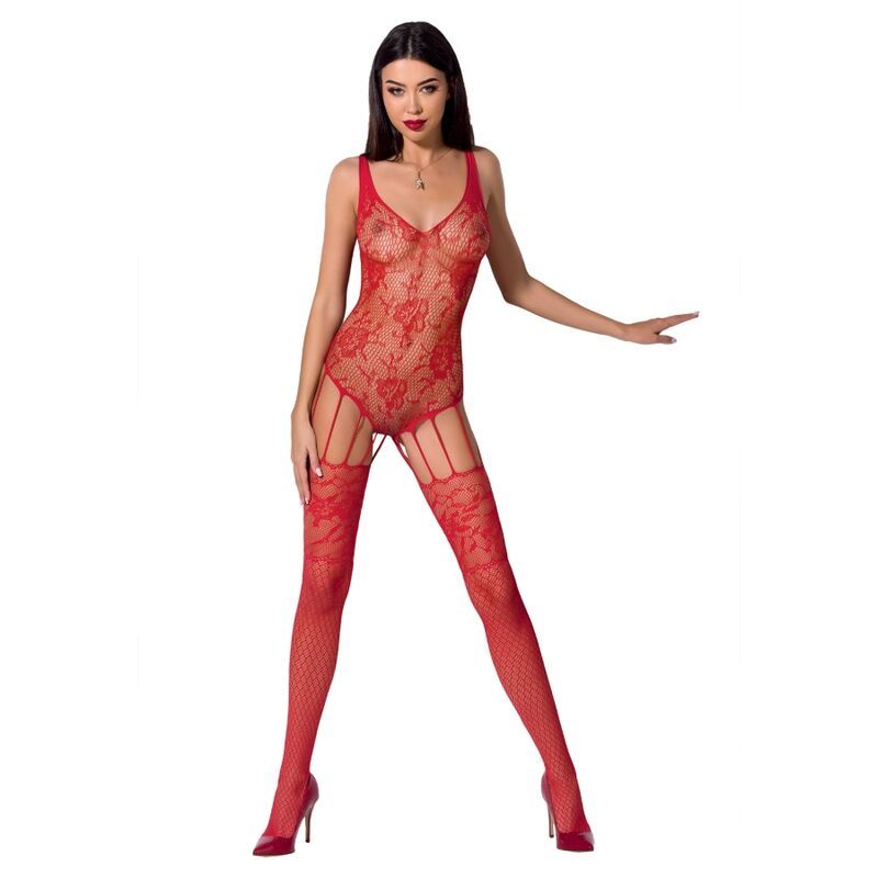 PASSION - WOMAN BS074 BODYSTOCKING TAGLIA UNICA ROSSO PASSION WOMAN