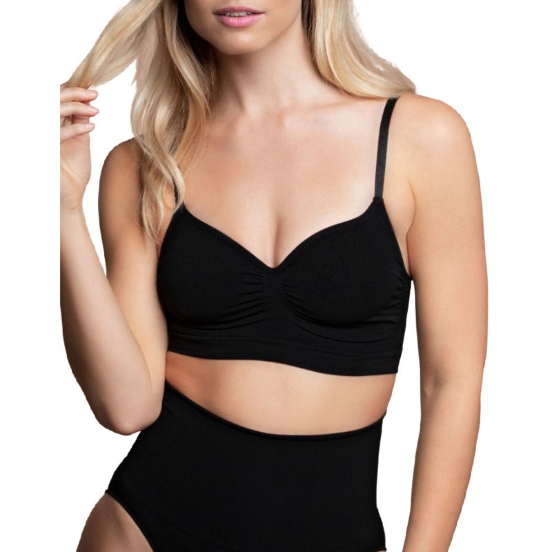 BYE-BRA - MEDIUM CONTROL REGGISENO SENZA CUCITURE NERO MISURARE S BYE BRA - BRAS
