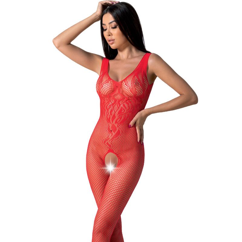 PASSION - BS098 BODYSTOCK ROSSO TAGLIA UNICA PASSION WOMAN BODYSTOCKINGS