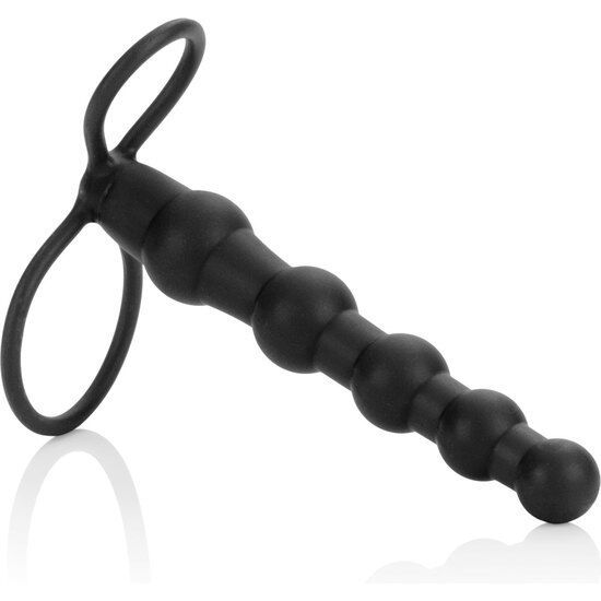CALEXOTICS - DOPPIO PENETRATORE CON PERLINE NERO CALEXOTICS