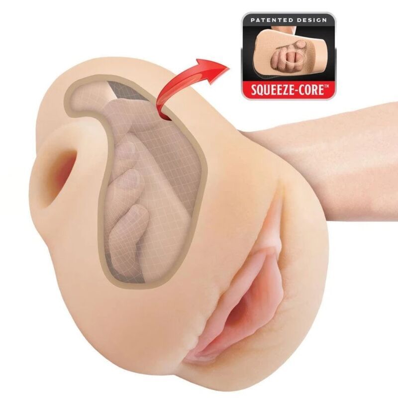 PDX PLUS - VAGINA REALISTICA, SPUNTATORE, STRIZZATORE, STROFINATORE, 18 CM PDX PLUS+