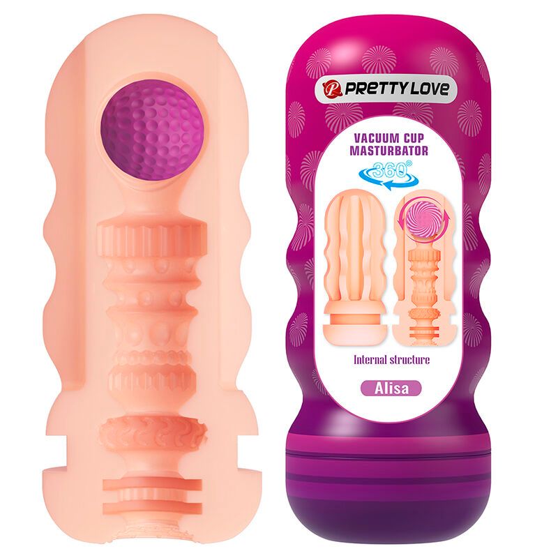 PRETTY LOVE - MASTURBATORE VAGINALE LEVIGANTE CON VENTOSA E TEXTURE INTERNE BODIES &amp; MASTURBATORS