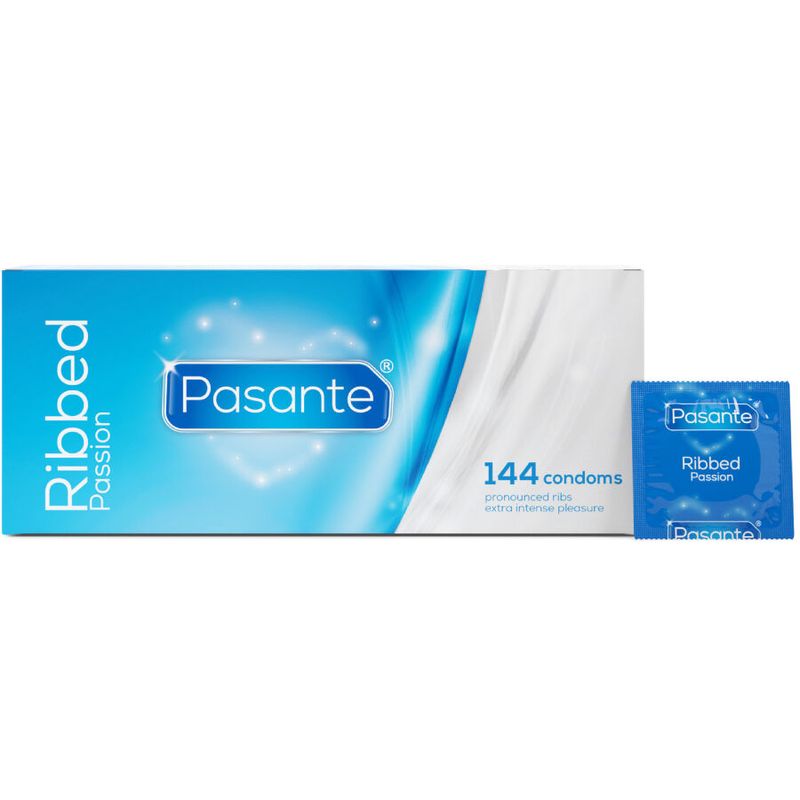 PASANTE - PRESERVATIVI RIBBED PASSION SCATOLA 144 UNITÀ PASANTE