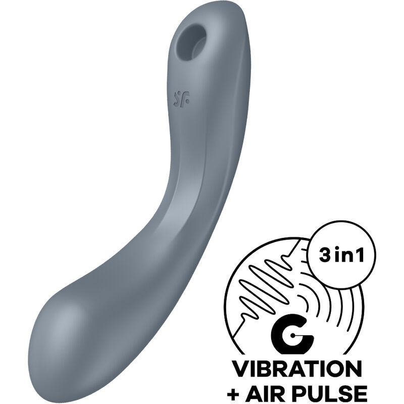SATISFYER - CURVE TRINITY 1 AIR PULSE VIBRAZIONE GRIGIO SATISFYER AIR PULSE