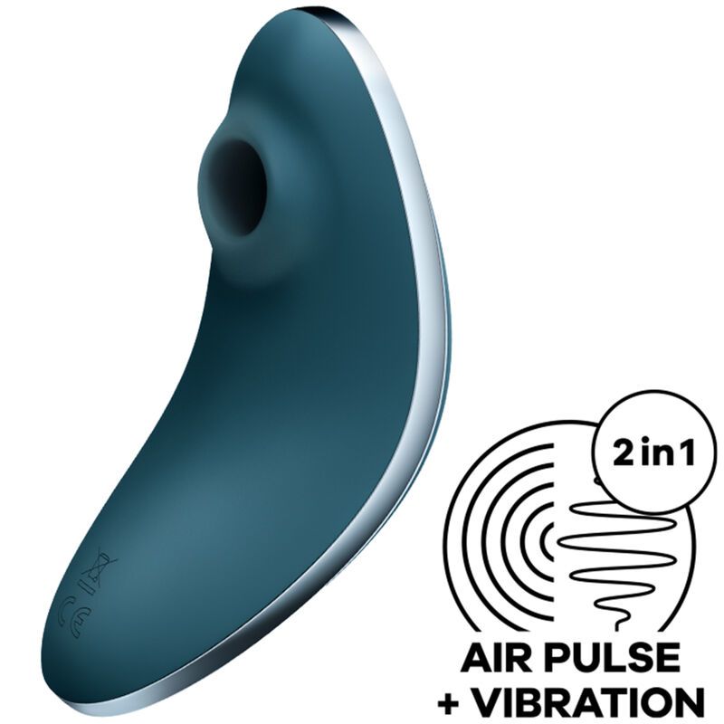 SATISFYER - VULVA LOVER 1 STIMOLATORE E VIBRATORE A IMPULSI D'ARIA BLU SATISFYER AIR PULSE