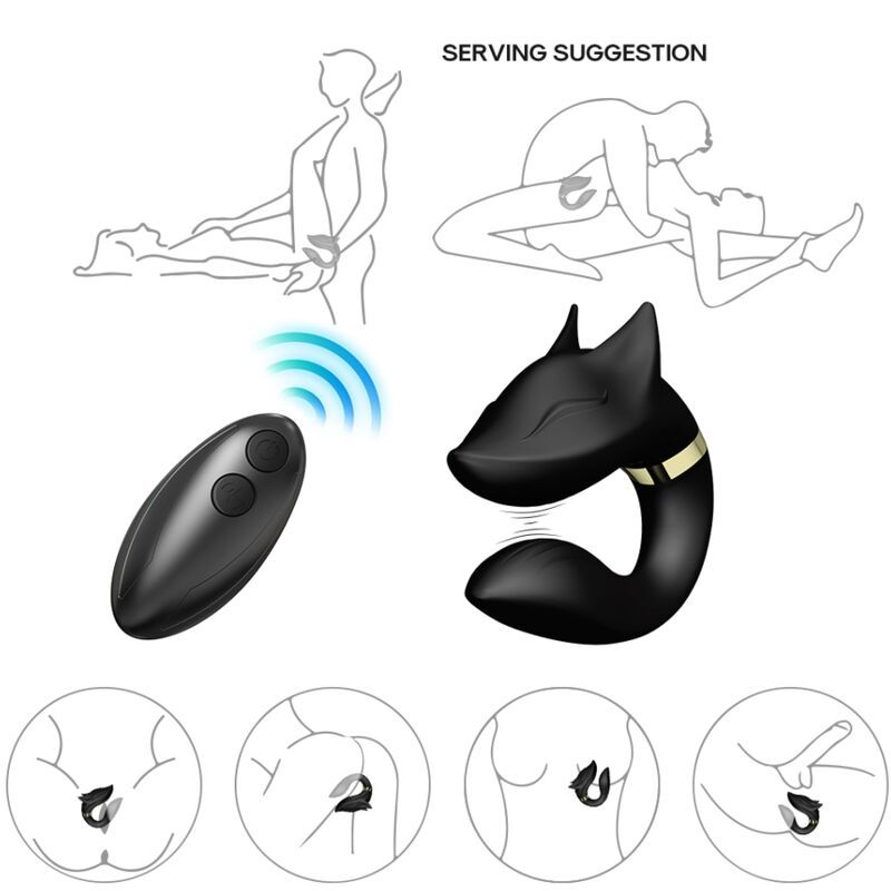 ARMONY - VIBRATORE FOX PER COPPIA TELECOMANDO NERO ARMONY FOR COUPLES