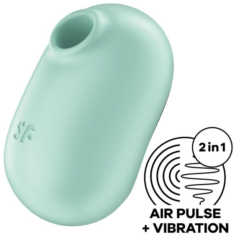 SATISFYER - PRO TO GO 2 DOPPIO STIMOLATORE E VIBRATORE VERDE SATISFYER AIR PULSE