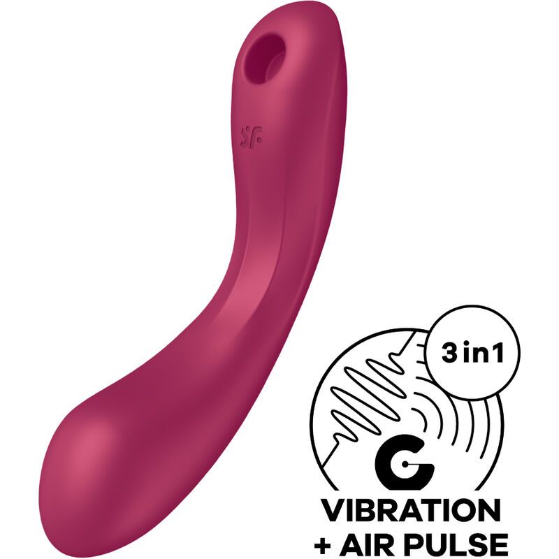 SATISFYER - CURVE TRINITY 1 AIR PULSE VIBRAZIONE ROSSO SATISFYER AIR PULSE