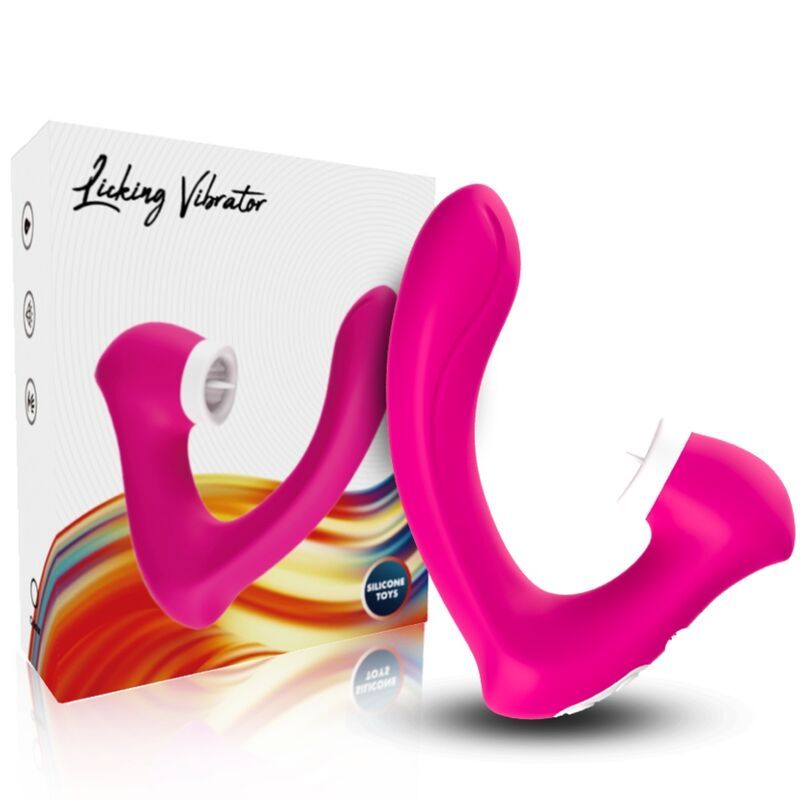 ARMONY - SECRETKISS LICKING VIBRATING CLITORIDE &amp; VIBRATORE CURVO FUCSIA ARMONY STIMULATORS