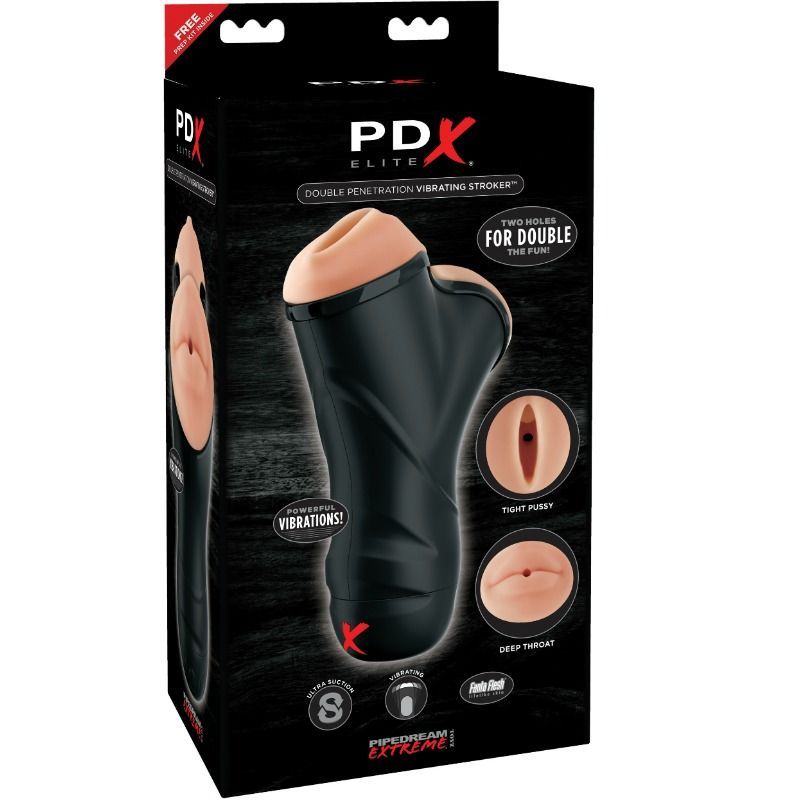 PDX ELITE - STROKER VIBRANTE A DOPPIA PENETRAZIONE PDX ELITE