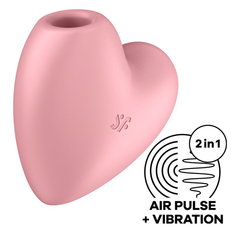 SATISFYER - CUTIE HEART STIMOLATORE E VIBRATORE AIR PULSE ROSA SATISFYER AIR PULSE