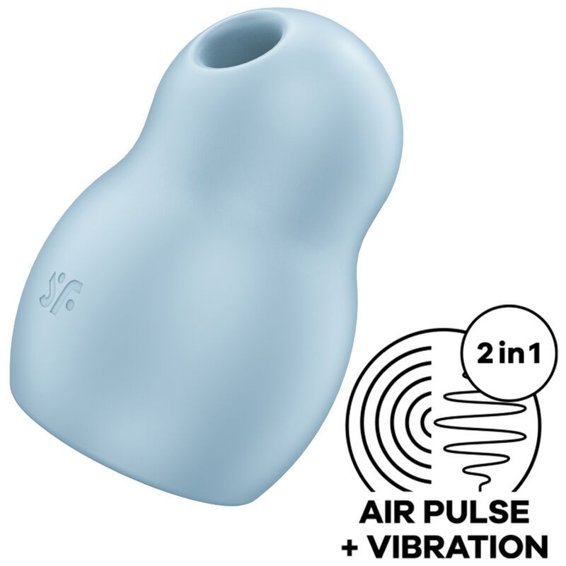 SATISFYER - PRO TO GO 1 DOPPIO STIMOLATORE E VIBRATORE BLU SATISFYER AIR PULSE