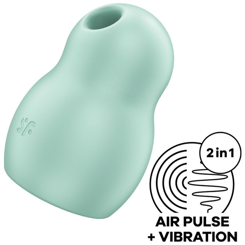 SATISFYER - PRO TO GO 1 DOPPIO STIMOLATORE E VIBRATORE VERDE SATISFYER AIR PULSE