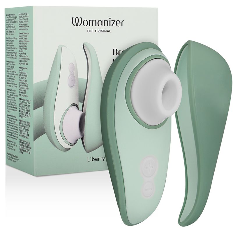 WOMANIZER - LIBERTY 2 STIMOLATORE CLITORIDEO E ASPIRAZIONE VERDE CHIARO WOMANIZER