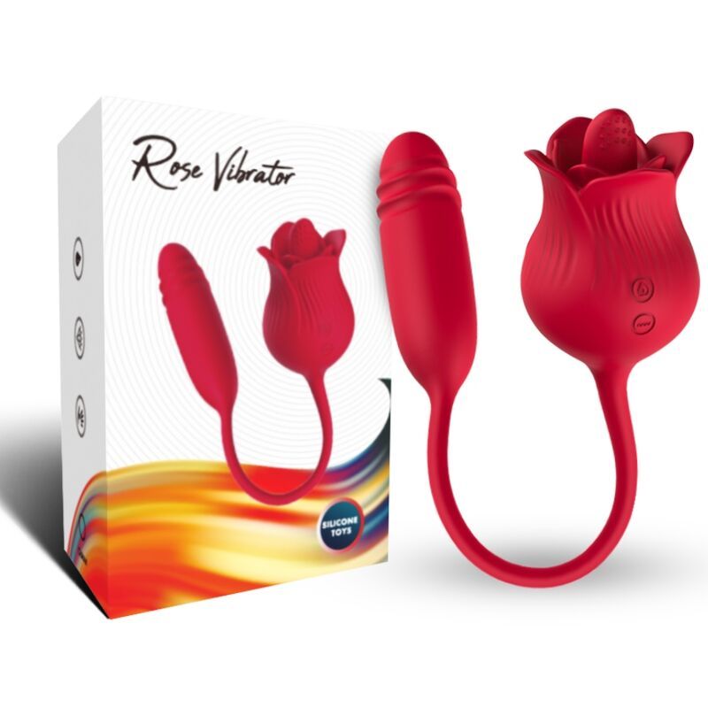 ARMONY - CLITORITE VIBRANTE LECCATA DI ROSA E VIBRATORE ROSSO ARMONY STIMULATORS
