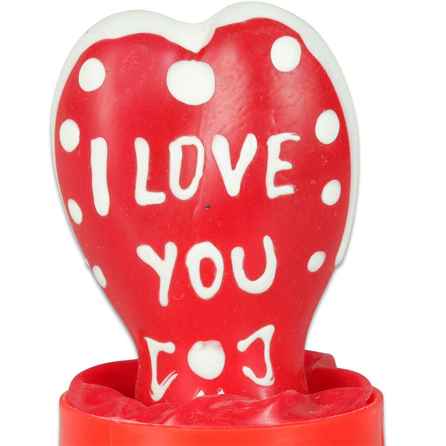 CONDOMERIE - PRESERVATIVI NOVITÀ DIPINTI A MANO CUORE - MODELLO I LOVE YOU 2 CONDOMERIE