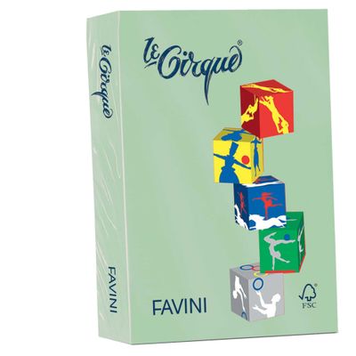 Carta Le Cirque - A3 - 80 gr - verde pastello 107 - Favini - conf. 500 fogli FAVINI