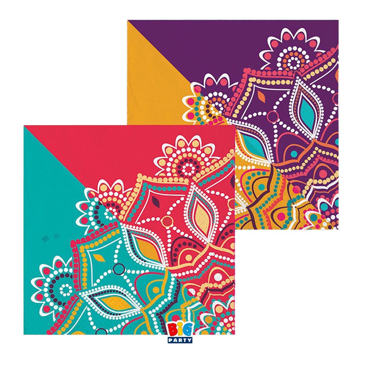 Tovagliolo Mandala - 33 x 33 cm - carta - Big Party - conf. 20 pezzi BIG PARTY
