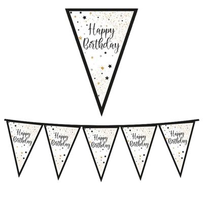 Festone bandiere Happy Birthday - 3 m - Big Party BIG PARTY