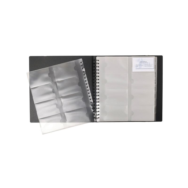 Portabiglietti da visita Exacard - 320 posti - 26,5x25 cm - nero - Exacompta EXACOMPTA