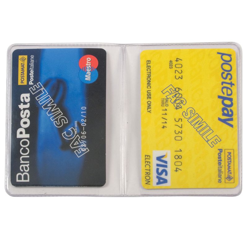 Portacard Bicard 890 - con 2 tasche a copertina - PVC - Alplast - conf. 50 pezzi ALPLAST