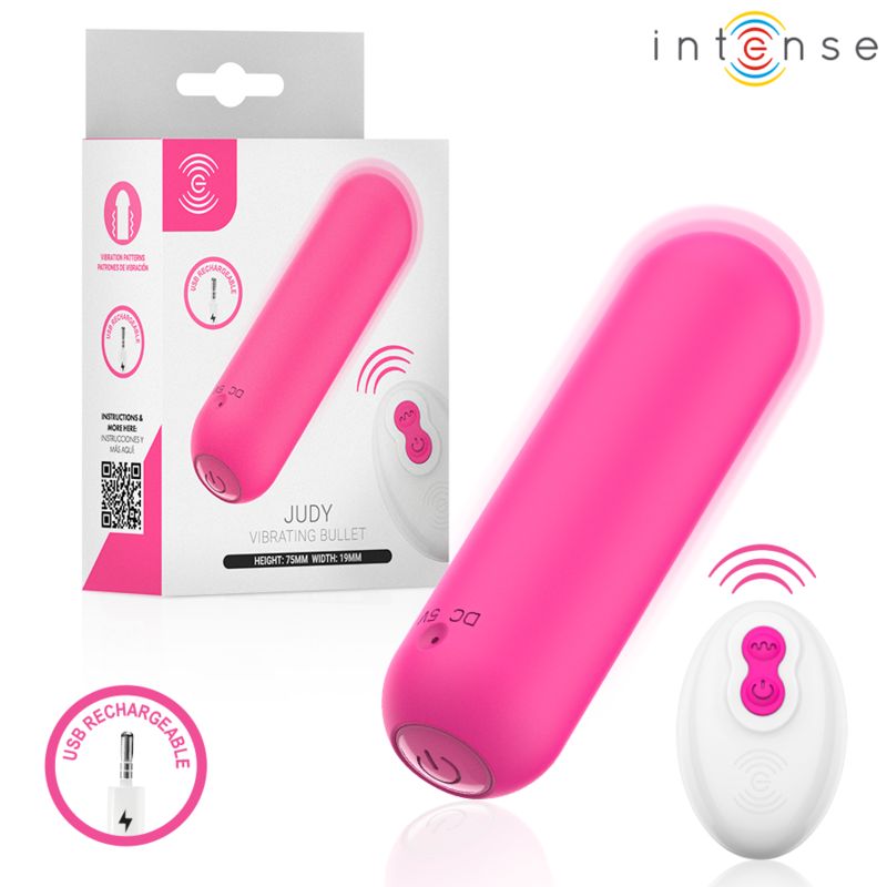 INTENSE - JUDY VIBRATORE RICARICABILE A FORMA DI BULBO CON TELECOMANDO ROSA INTENSE REMOTE CONTROL