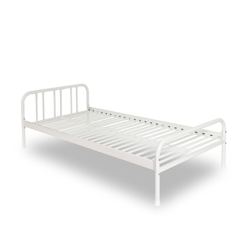 Letto singolo Genoa in metallo bianco Effezeta