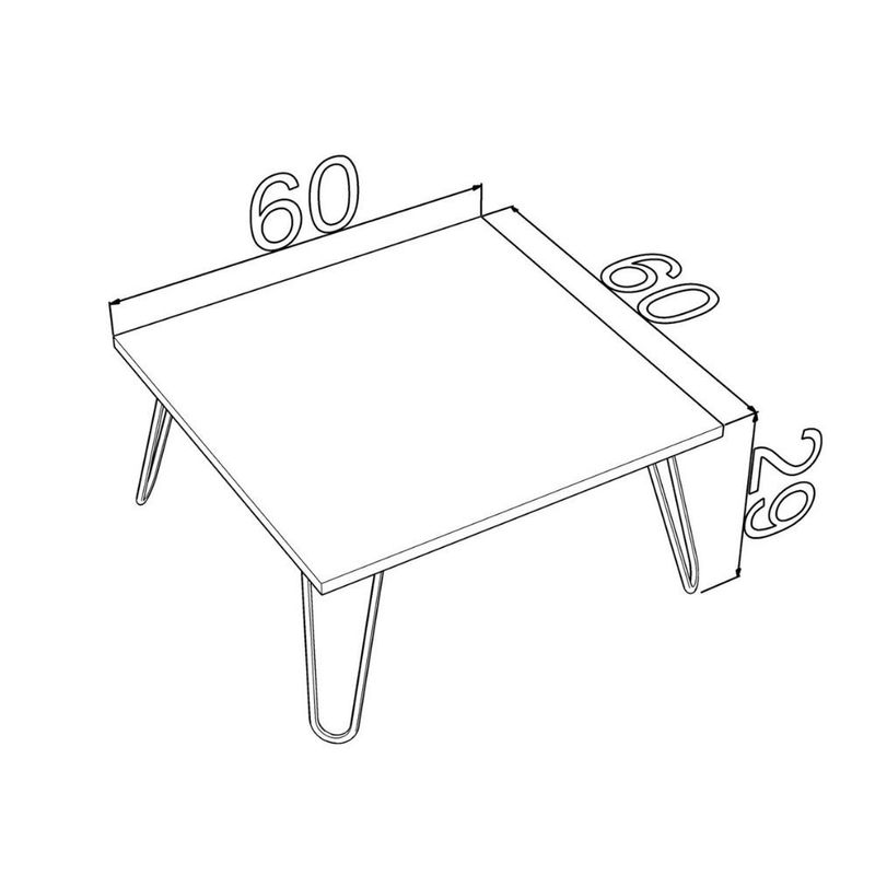 Tavolino da salotto quadrato rovere Illia 60x60 MT1904021 Effezeta
