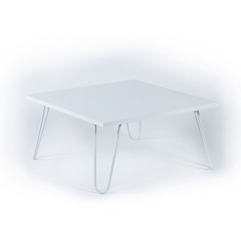 Tavolino da salotto quadrato bianco Illia 60x60 MT190403 Effezeta