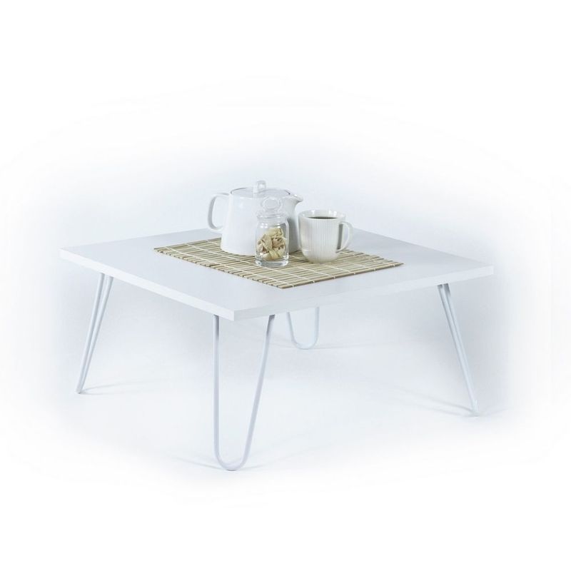 Tavolino da salotto quadrato bianco Illia 60x60 MT190403 Effezeta