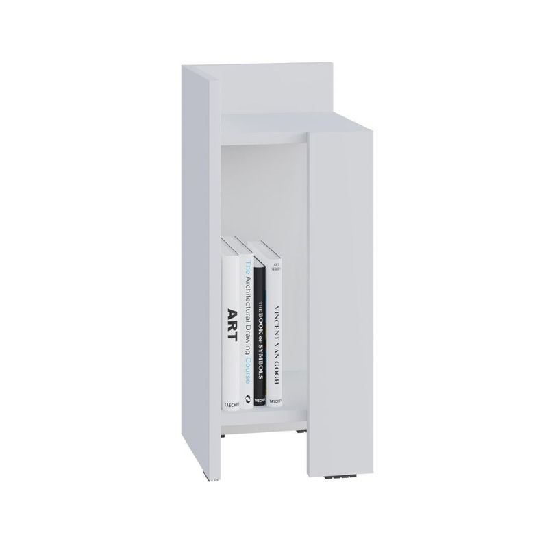 Tavolino comodino di design Elos bianco 27x25x60h sinistro Effezeta