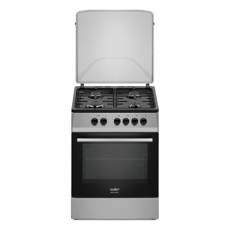 Cucina a gas Tremiti 60x60 con forno multifunzione e grill elettrico 70 litri silver e top nero classe A Samet Indomita Line Effezeta Cucina a gas Tremiti 60x60 con forno multifunzione e grill elettrico 70 litri silver e top nero classe A Samet Indomita Line Effezeta