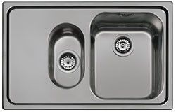 Lavello Smeg SP7915SN 79x50 cm 1+1/2 vasca con gocciolatoio sinistro acciaio inox nero Effezeta Lavello Smeg SP7915SN 79x50 cm 1+1/2 vasca con gocciolatoio sinistro acciaio inox nero Effezeta