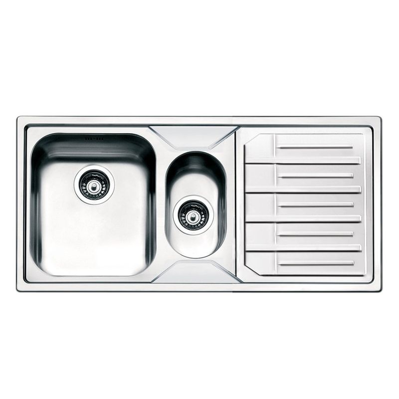 Lavello semifilo Smeg LP102D2 inox 100x50 cm 1 + 1/2 con gocciolatoio destro Effezeta Lavello semifilo Smeg LP102D2 inox 100x50 cm 1 + 1/2 con gocciolatoio destro Effezeta